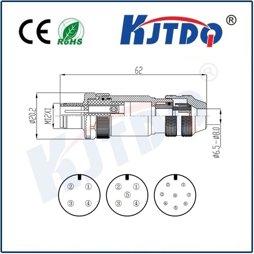 M12連接器 A型-現(xiàn)場接線式(組裝)系列 金屬屏蔽